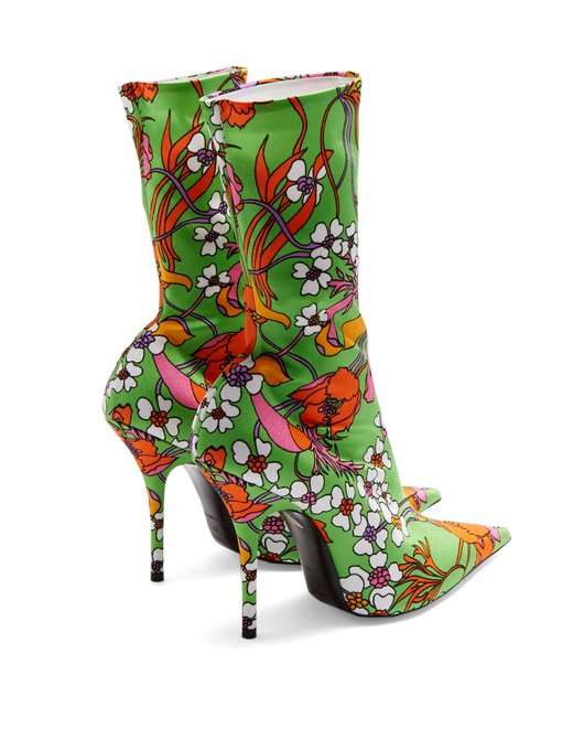 balenciaga floral boots