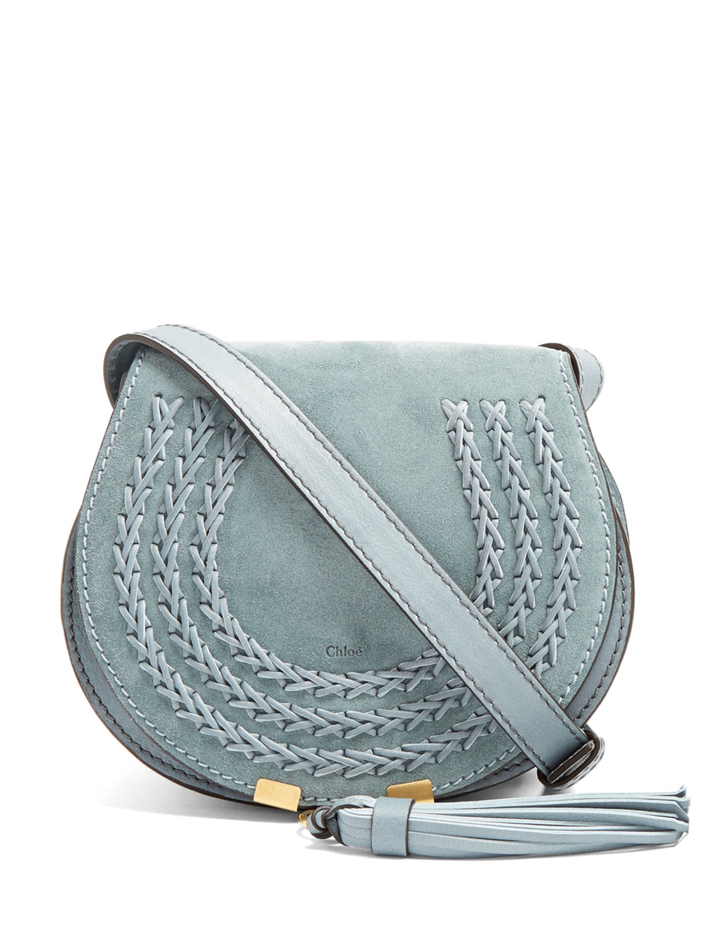 chloe blue suede bag