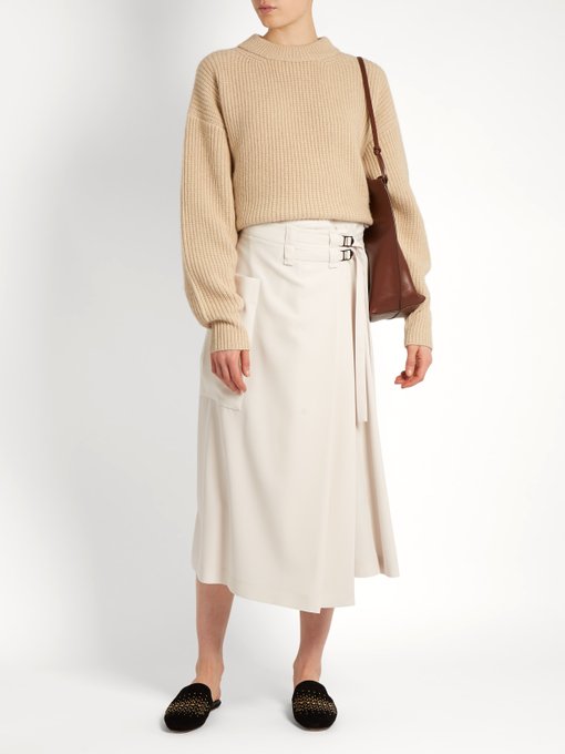 Wool-gabardine wrap skirt | Bottega Veneta | MATCHESFASHION UK