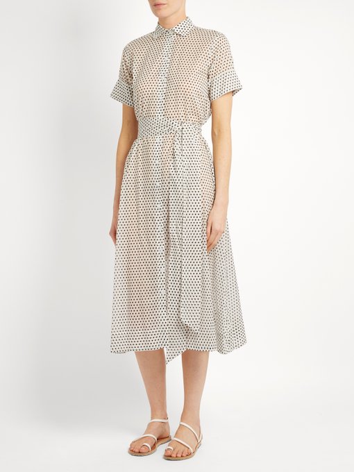 Polka-dot print cotton shirtdress | Lisa Marie Fernandez ...