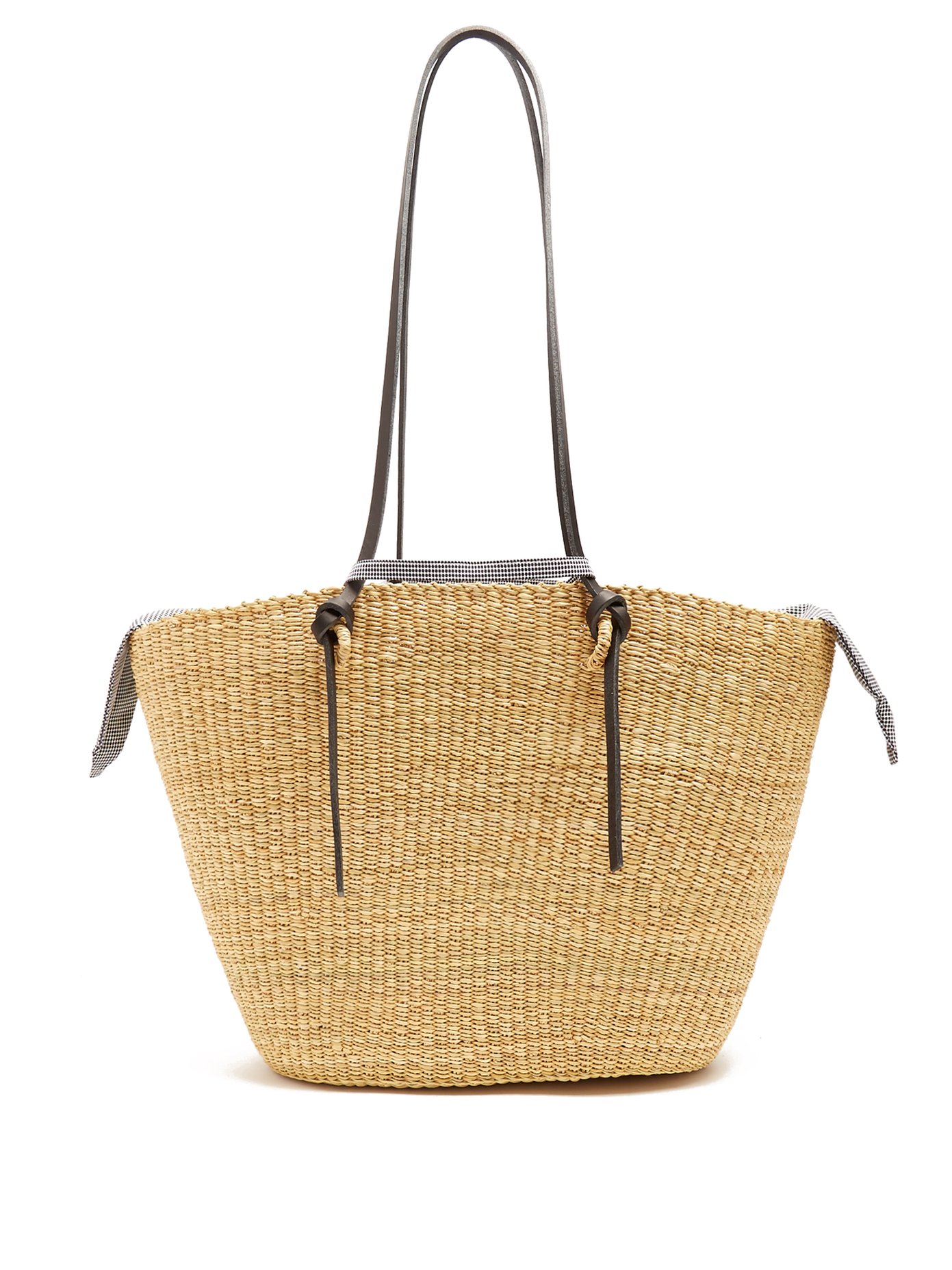 large woven straw tote