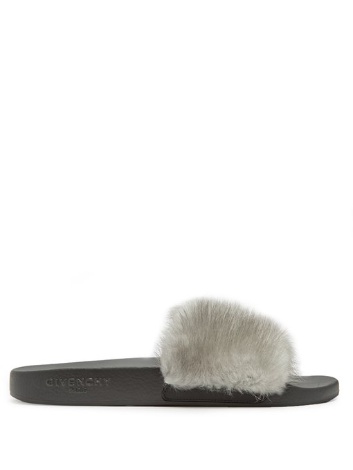 givenchy fur slides sale