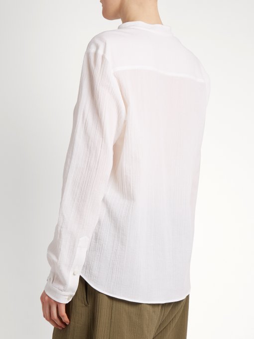 Collarless cotton-cheesecloth shirt | Stella McCartney | MATCHESFASHION AU