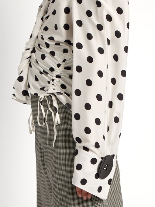 Polka-dot print ruched blouse | Jacquemus | MATCHESFASHION UK