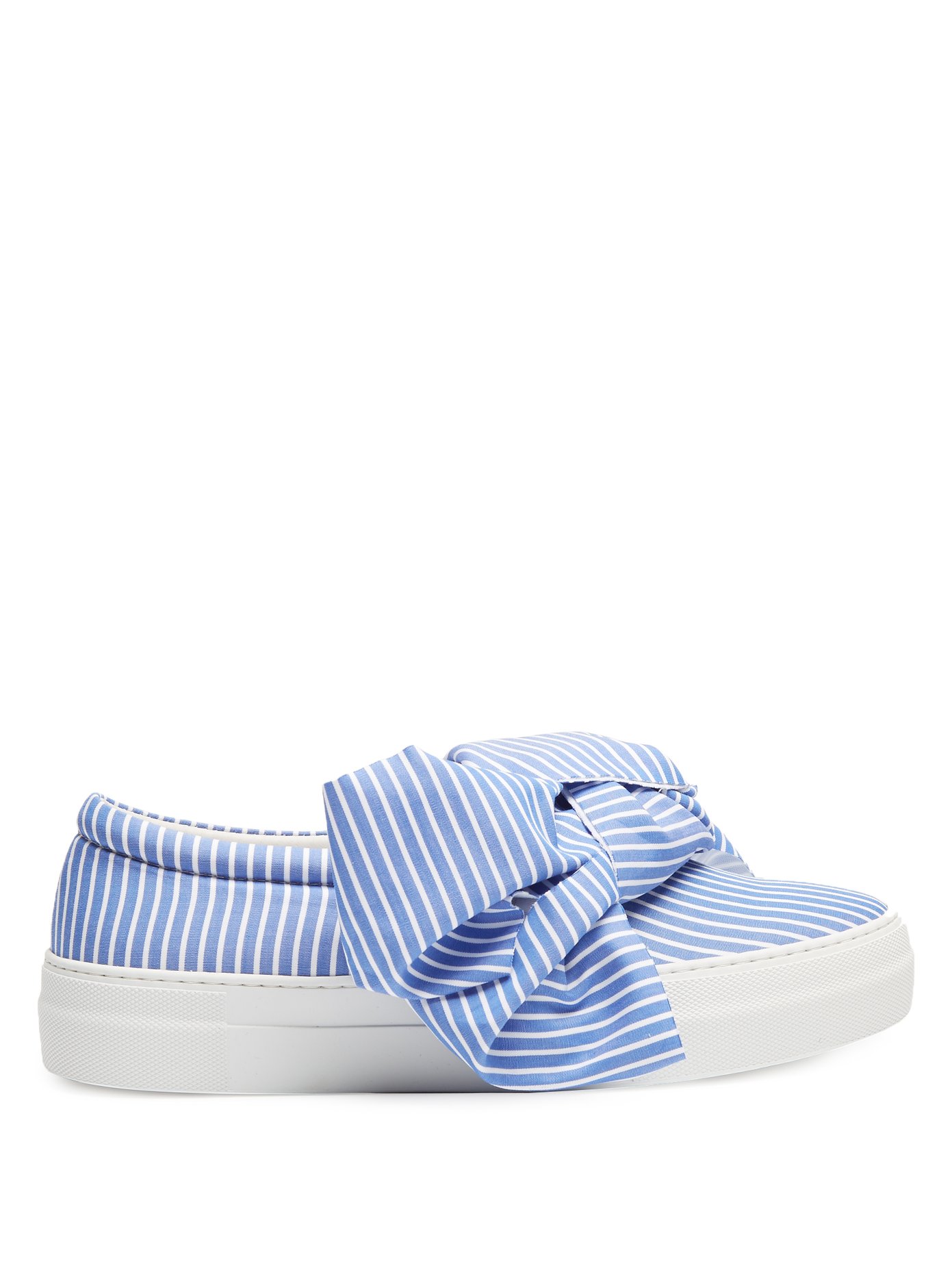 Wide-Stripes Bow slip-on trainers 