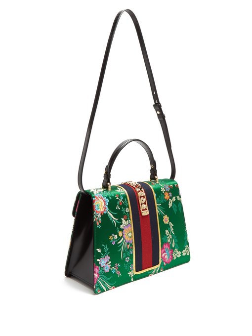 Sylvie floral-jacquard shoulder bag | Gucci | MATCHESFASHION US