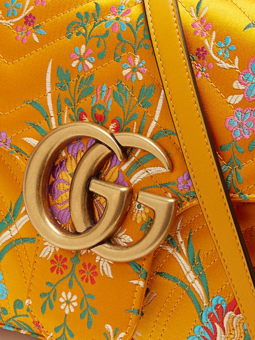 GG Marmont floral-jacquard shoulder bag | Gucci | MATCHESFASHION UK