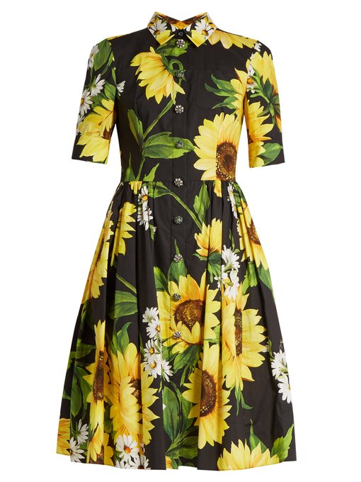 dolce and gabbana sunflower dress
