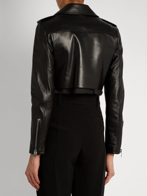 Cropped leather jacket | Saint Laurent | MATCHESFASHION US