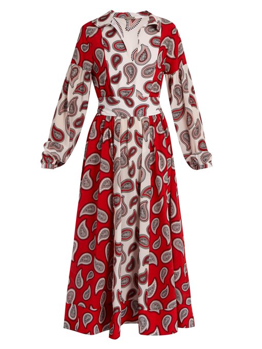 Harrison paisley-print silk midi dress | Dodo Bar Or | MATCHESFASHION ...