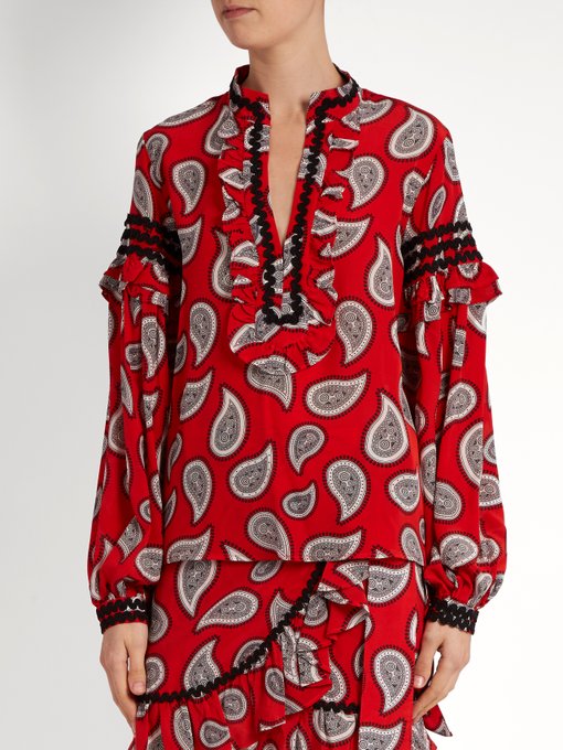 Bill paisley-print silk blouse | Dodo Bar Or | MATCHESFASHION UK