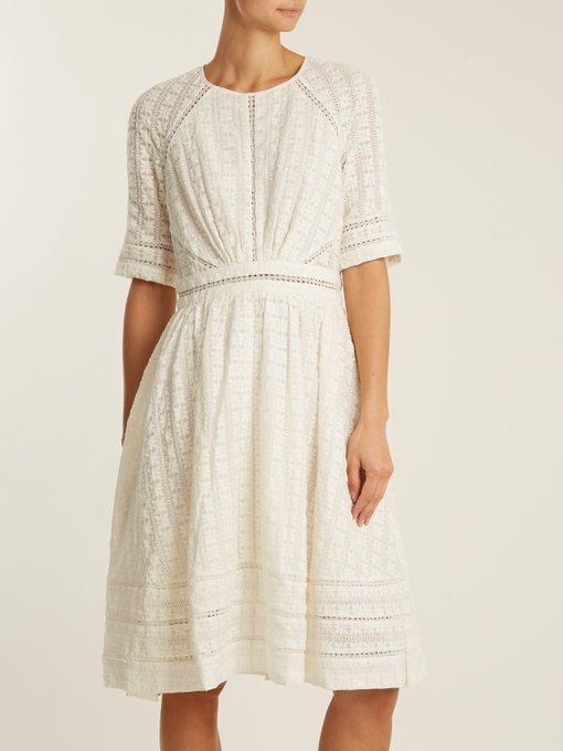 Roza embroidered cotton and silk-blend dress | Zimmermann ...