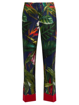 Zeus tropical floral-print silk pyjama trousers | F.R.S – For Restless ...