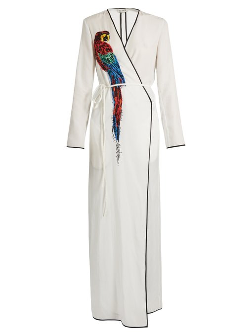 Raquel parrot-embellished wrap dress | The Attico | MATCHESFASHION UK
