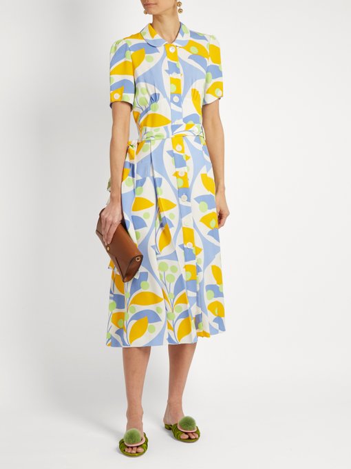 Floral-print crepe dress | Miu Miu | MATCHESFASHION UK