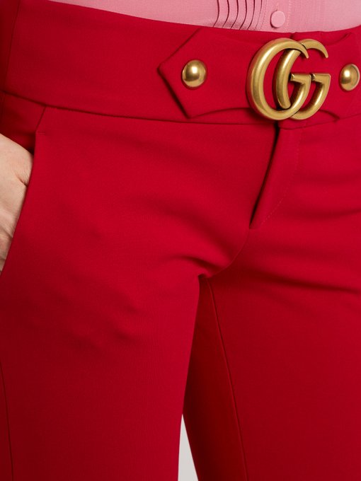 GG stretch-cady kick-flare trousers | Gucci | MATCHESFASHION UK
