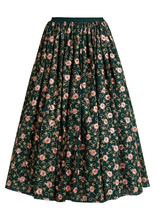 Floral-embellished cotton skirt | Ashish | MATCHESFASHION.COM UK