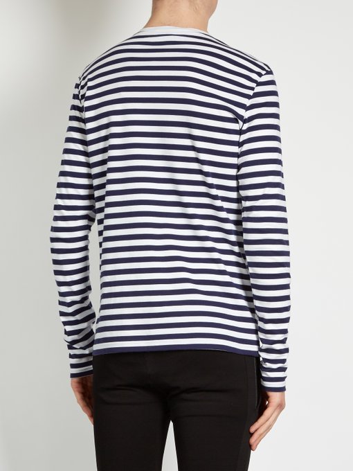 Lace-appliqué striped T-shirt | Burberry | MATCHESFASHION.COM UK