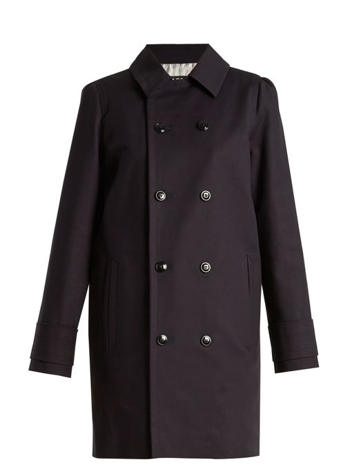 Marine double-breasted stretch-cotton coat | A.P.C. | MATCHESFASHION US