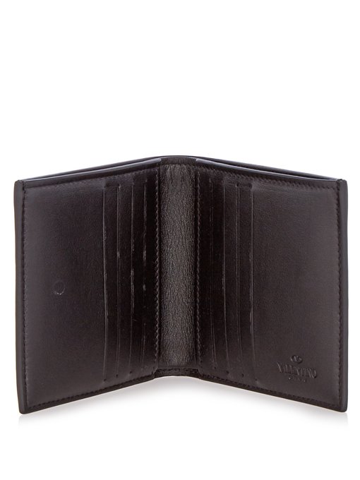 VALENTINO Bi-Fold Leather Wallet, Colour: Black | ModeSens