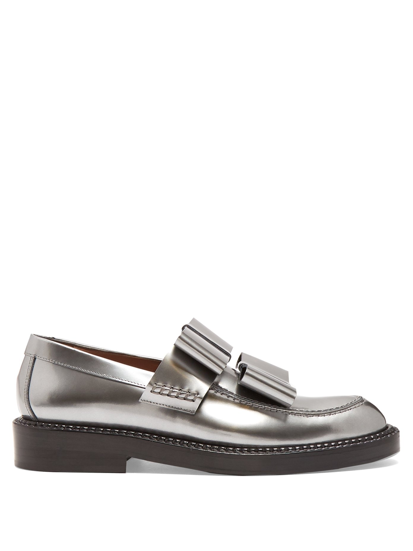 Bow-detail leather loafers | Marni 