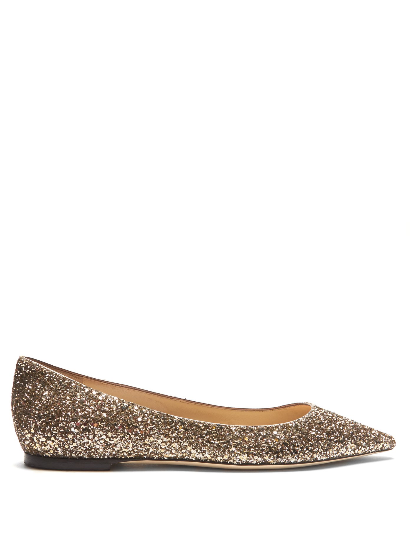 jimmy choo romy glitter flats