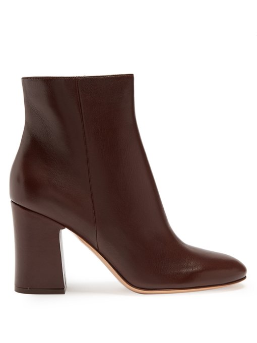 Block-heel 85 leather ankle boots | Gianvito Rossi | MATCHESFASHION US