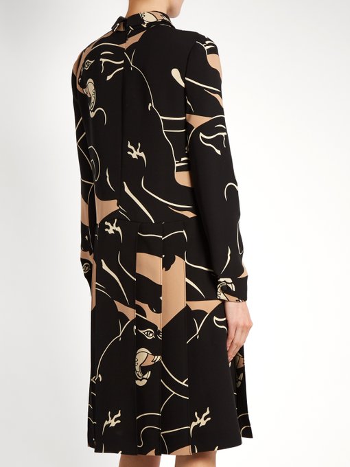 Panther-print silk-cady dress | Valentino | MATCHESFASHION US