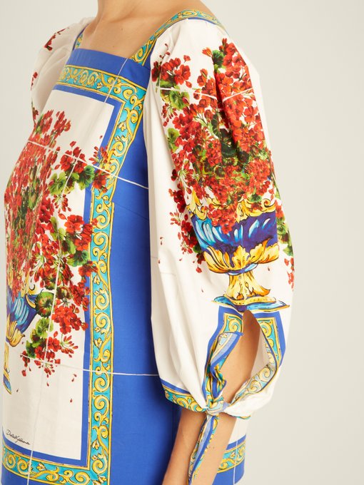 Majolica-print cotton-poplin top | Dolce & Gabbana | MATCHESFASHION US
