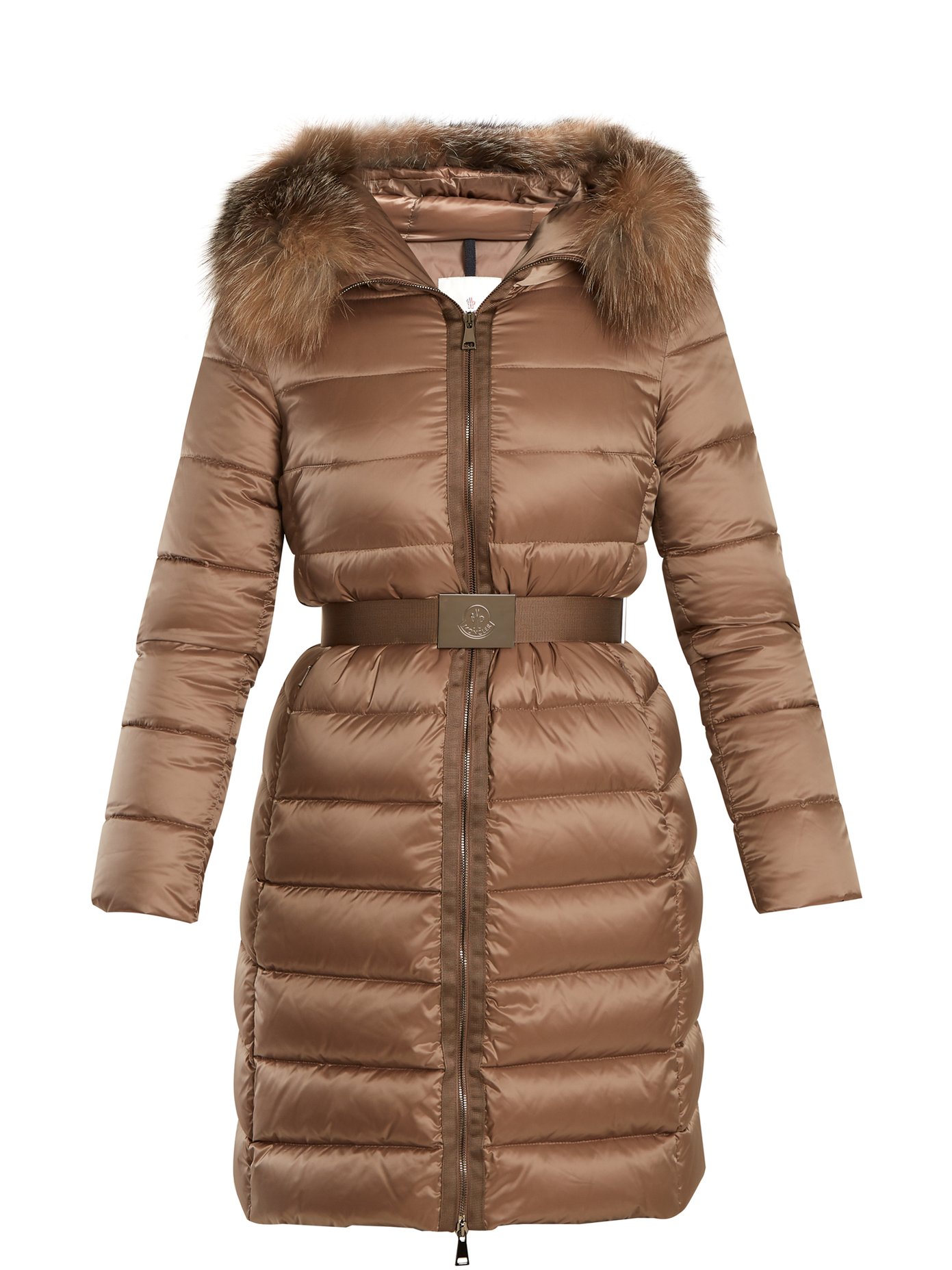 moncler tinuviel down coat with fur