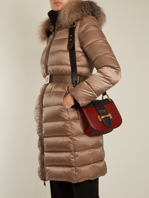 moncler tinuviel down coat with fur