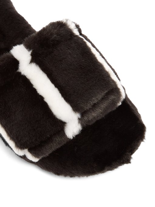 Kitzbuhel faux-fur slides展示图