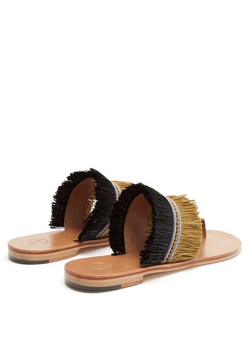 Alberta raffia-embellished sandals Alberta raffia-embellished sandals展示图