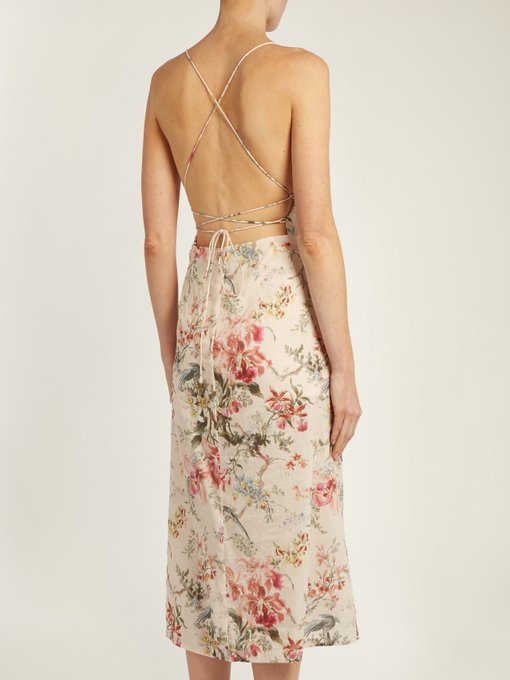 zimmermann open back dress