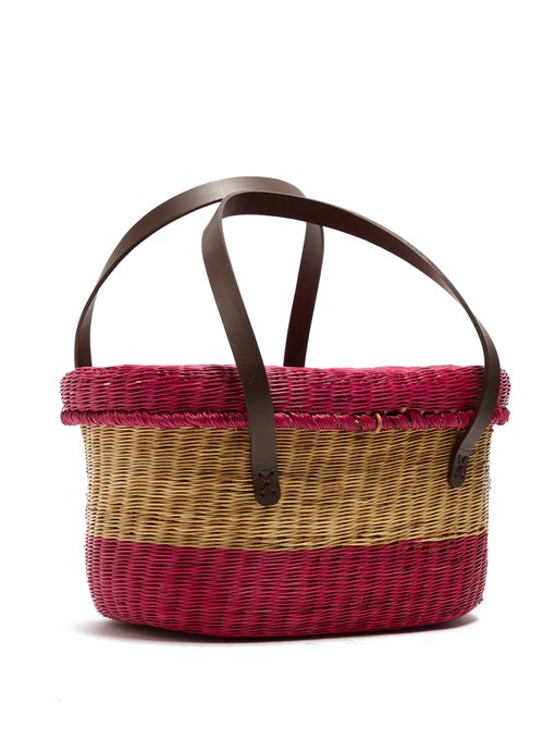 Serenella striped wicker basket bag | Sophie Anderson | MATCHESFASHION UK