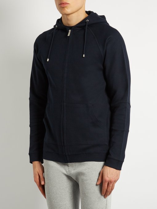 Zip-through hooded cotton-blend sweatshirt | Hamilton and Hare ...