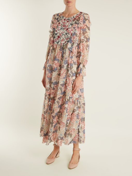 Georgia's Garden-print silk-chiffon dress | See By Chloé ...