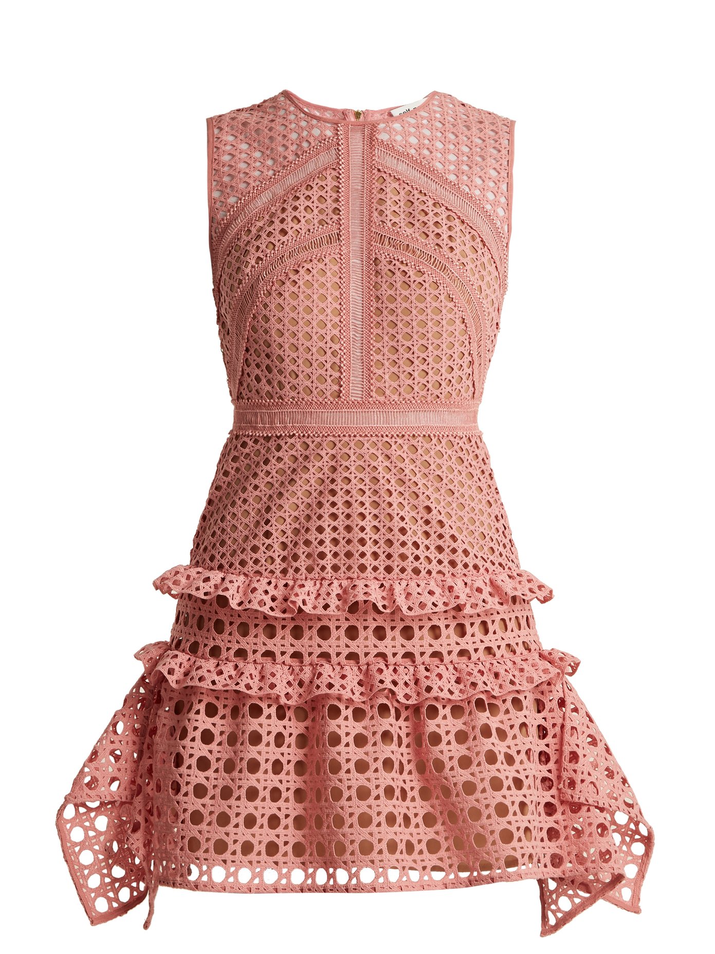 self portrait pink lace dress