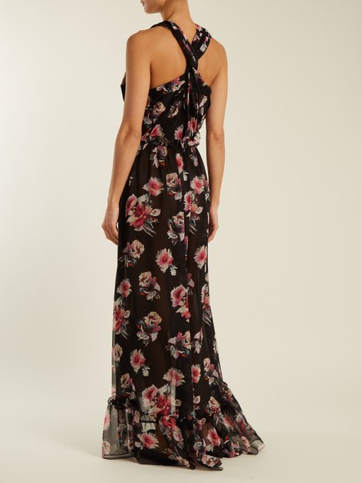 Silk-chiffon floral long dress | MSGM | MATCHESFASHION US