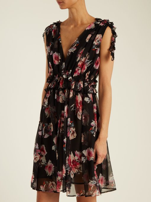 Silk-chiffon floral mini dress | MSGM | MATCHESFASHION UK