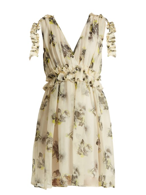 Silk-chiffon floral mini dress | MSGM | MATCHESFASHION UK