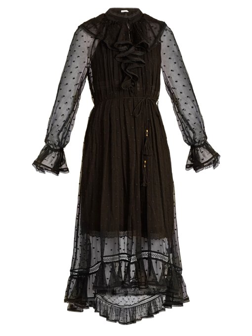 Tulsi Dot crinkle silk-georgette dress | Zimmermann | MATCHESFASHION.COM UK