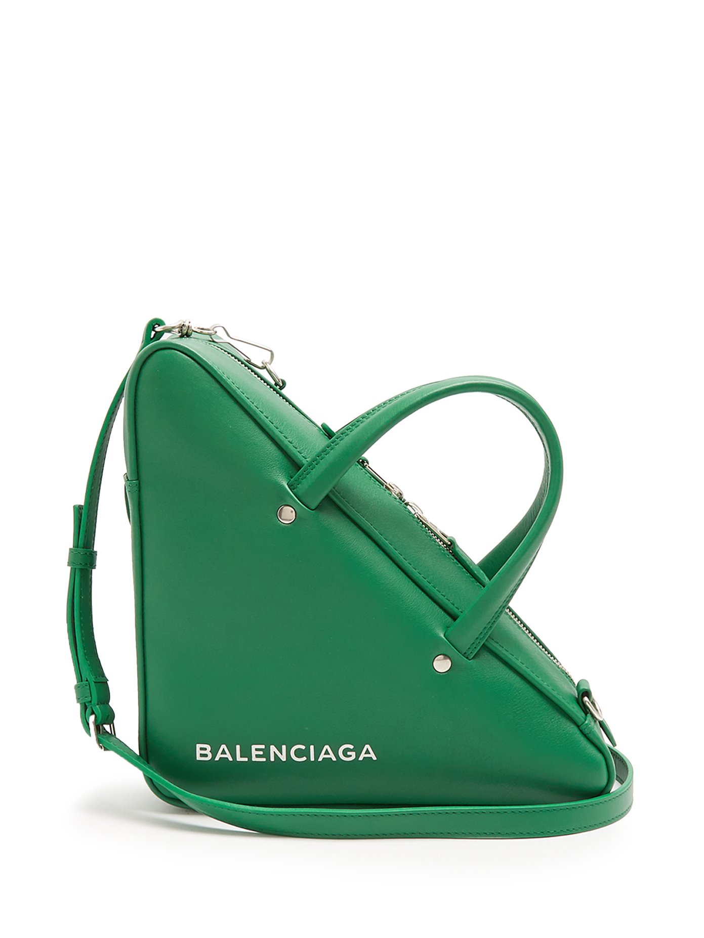 balenciaga triangle bag green