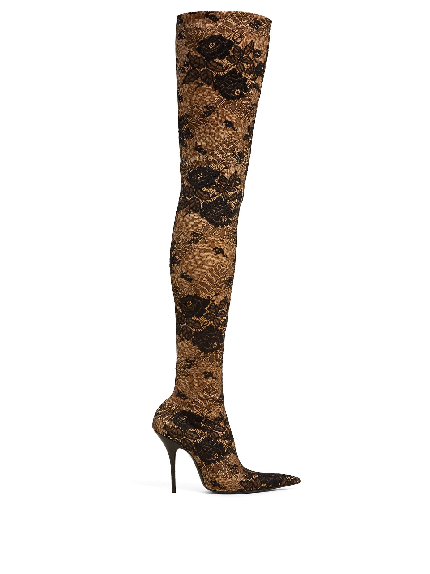 lace over the knee boot