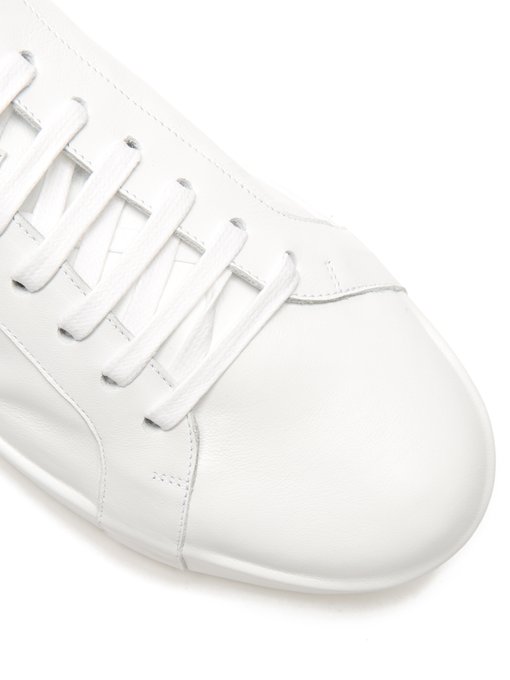Logo-debossed low-top leather trainers 
