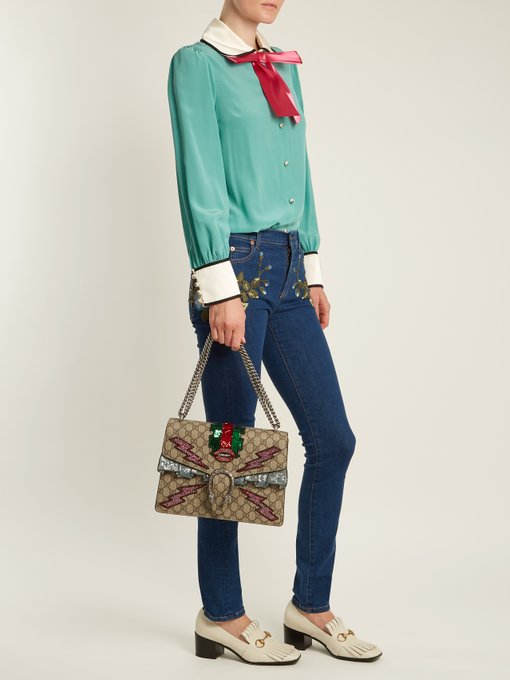 Dionysus GG Supreme embellished shoulder bag | Gucci | MATCHESFASHION US