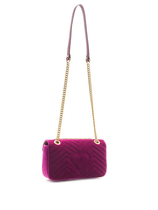 GG Marmont small quilted-velvet cross-body bag | Gucci | MATCHESFASHION UK