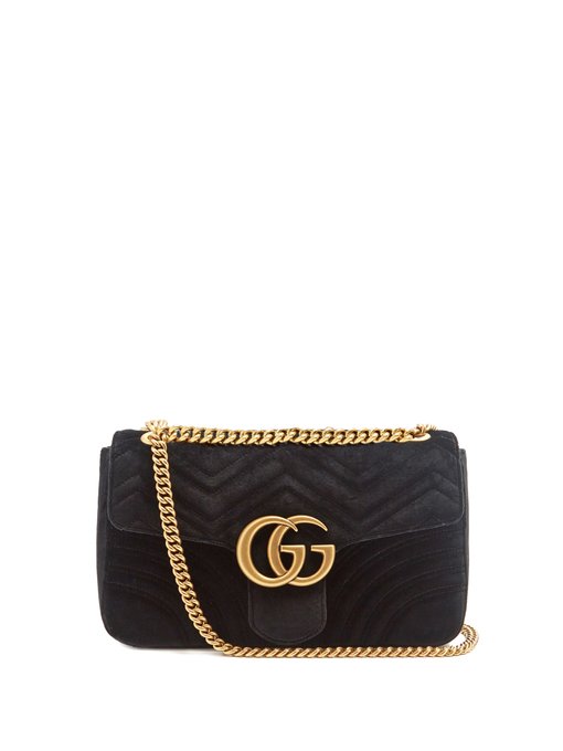 GG Marmont mini quilted-velvet cross-body bag | Gucci | MATCHESFASHION US
