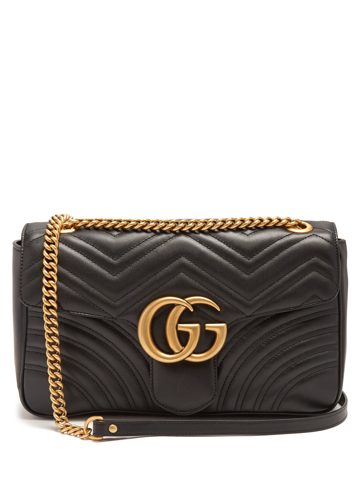 gg marmont medium leather shoulder bag