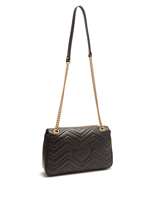 gg marmont medium leather shoulder bag